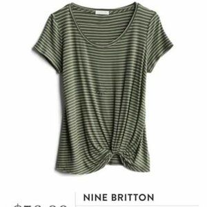 Nine Britton Levie Knot Front Knit Top XL